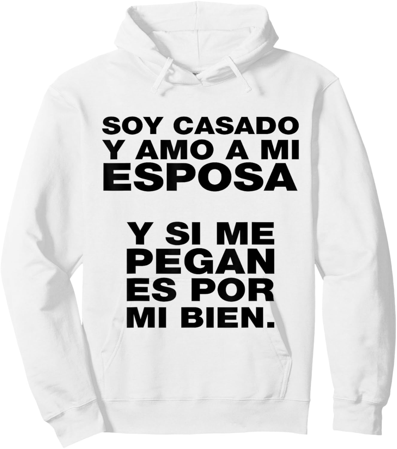 Casado y Mandilón Latino Dad Humor Rookie Husband Latinx Hoodie - Hoodie | White