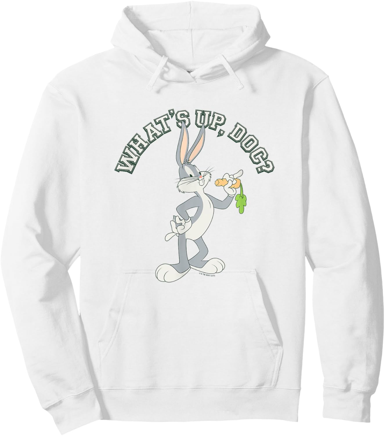Looney Tunes What's Up Doc? Bugs Bunny Portrait Hoodie - Hoodie | White