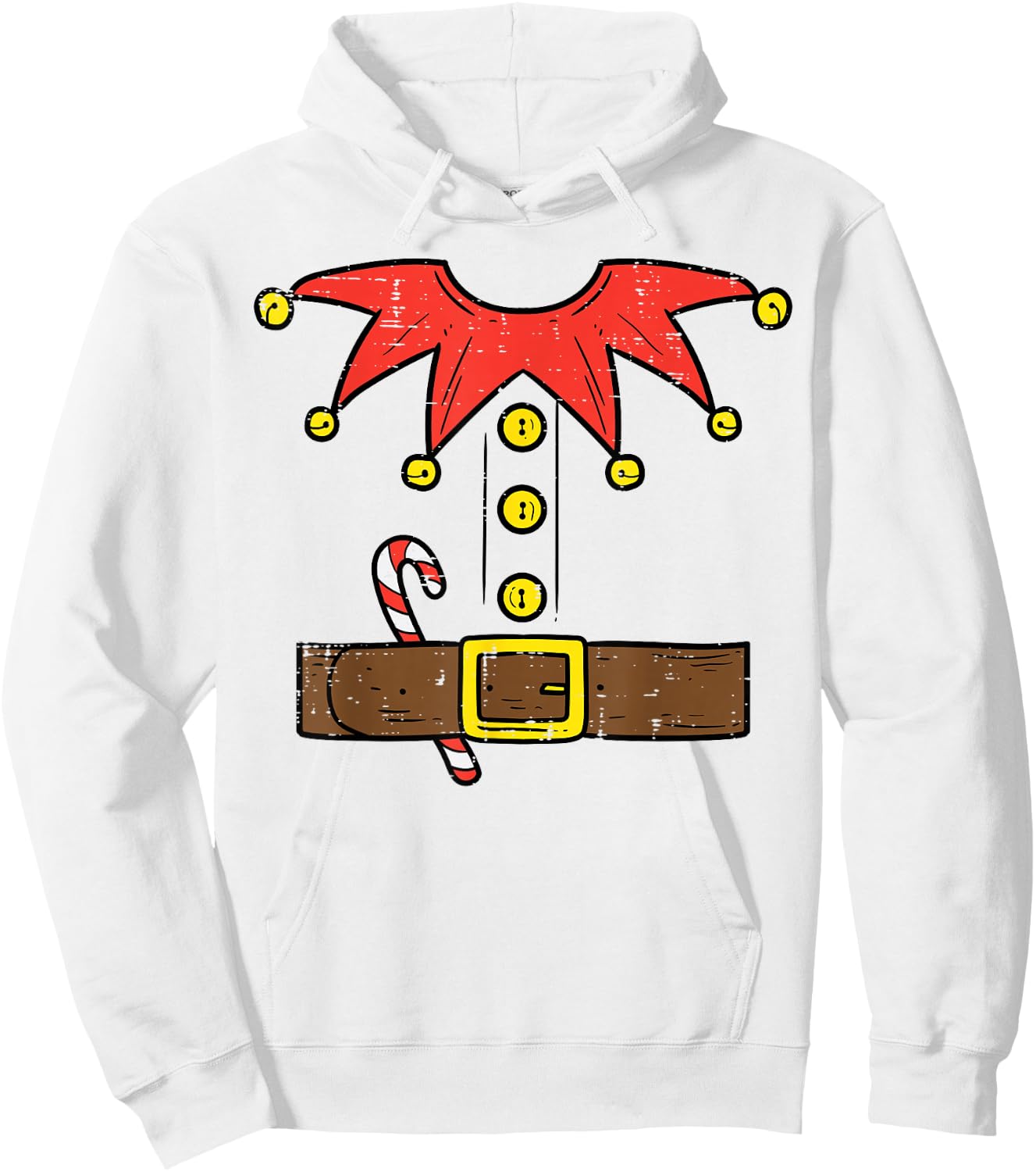 Elf Costume Christmas For Boys Kids Toddler Men Xmas Hoodie - Hoodie | White
