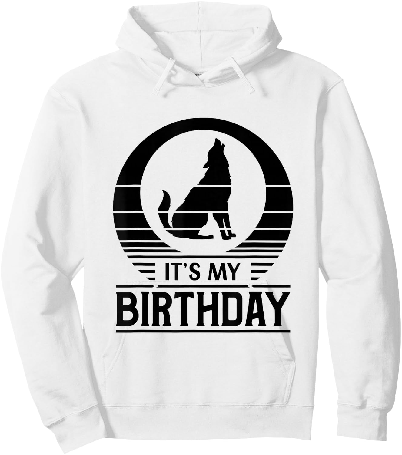 Vintage Sunset Happy Birthday Wolf Its My Birthday Hoodie - Hoodie | White