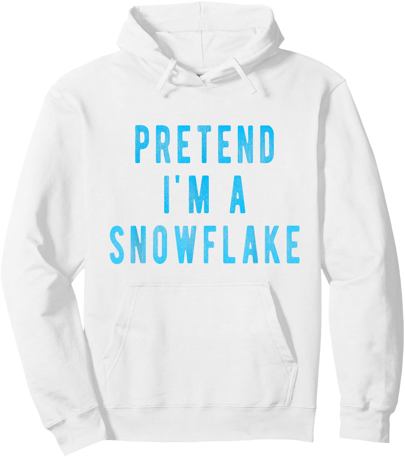 Pretend in a Snowflake Shirt Funny Winter Christmas Costume Hoodie - Hoodie | White