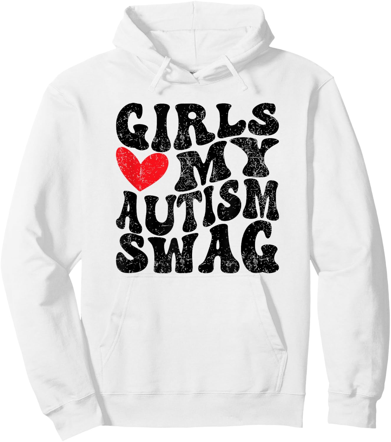 Girls Heart My Autism Swag Funny Girls Love My Autism Swag Hoodie - Hoodie | White