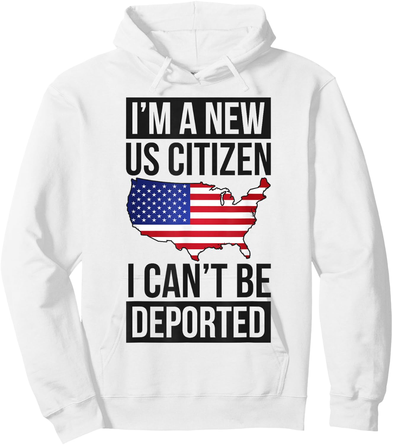 I'm A New US Citizen USA US Citizenship Hoodie - Hoodie | White