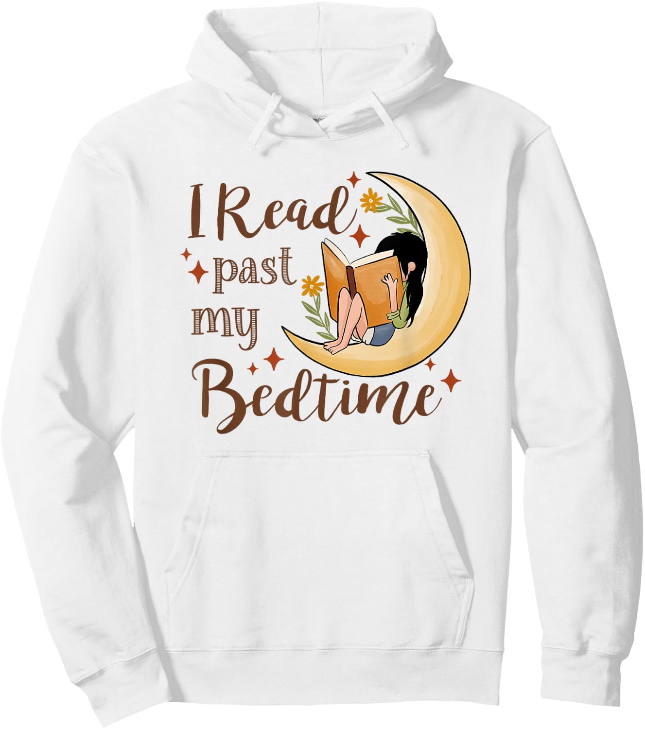 I Read past My Bedtime, Book Lover Hoodie - Hoodie | White