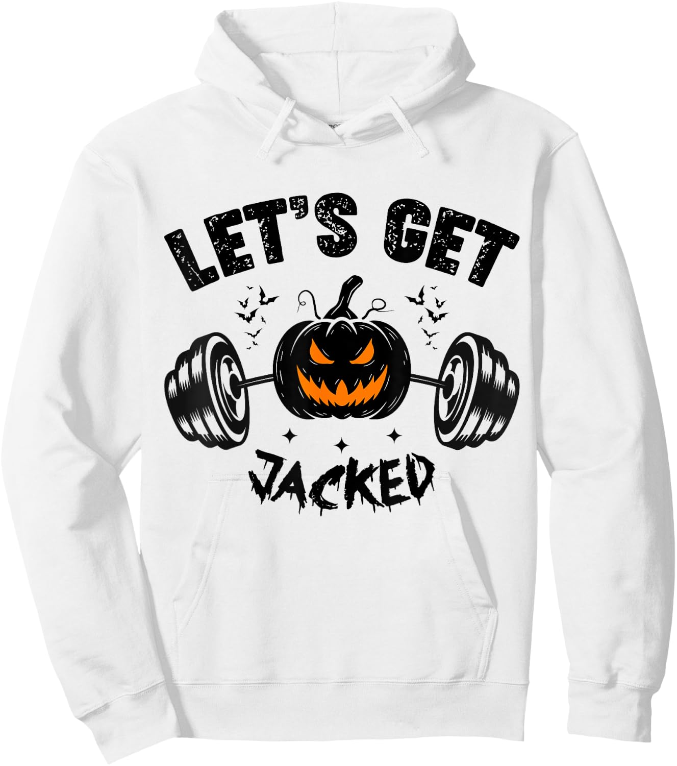 Funny Quote For Guy's Halloween Gym Training Pumpkin Holiday Hoodie - Hoodie | White