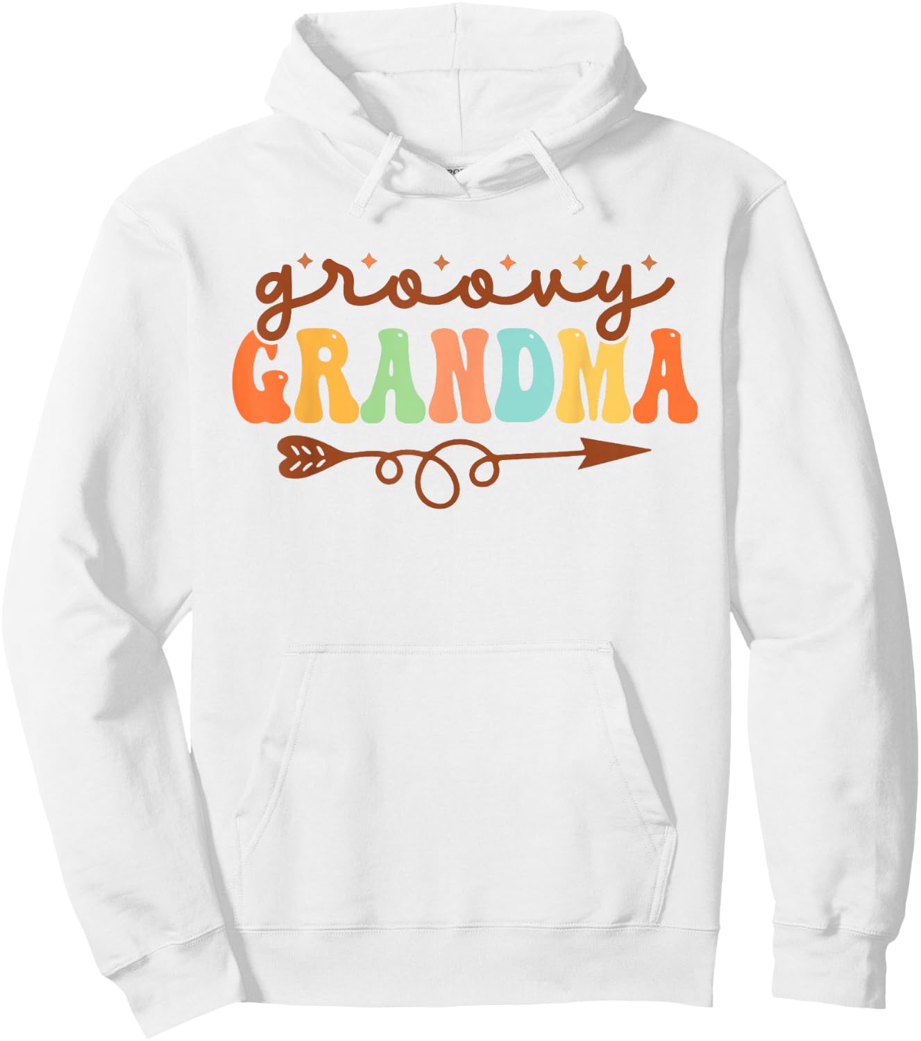 Groovy Grandma Retro Groovy Grandmother Family Matching Hoodie - Hoodie | White