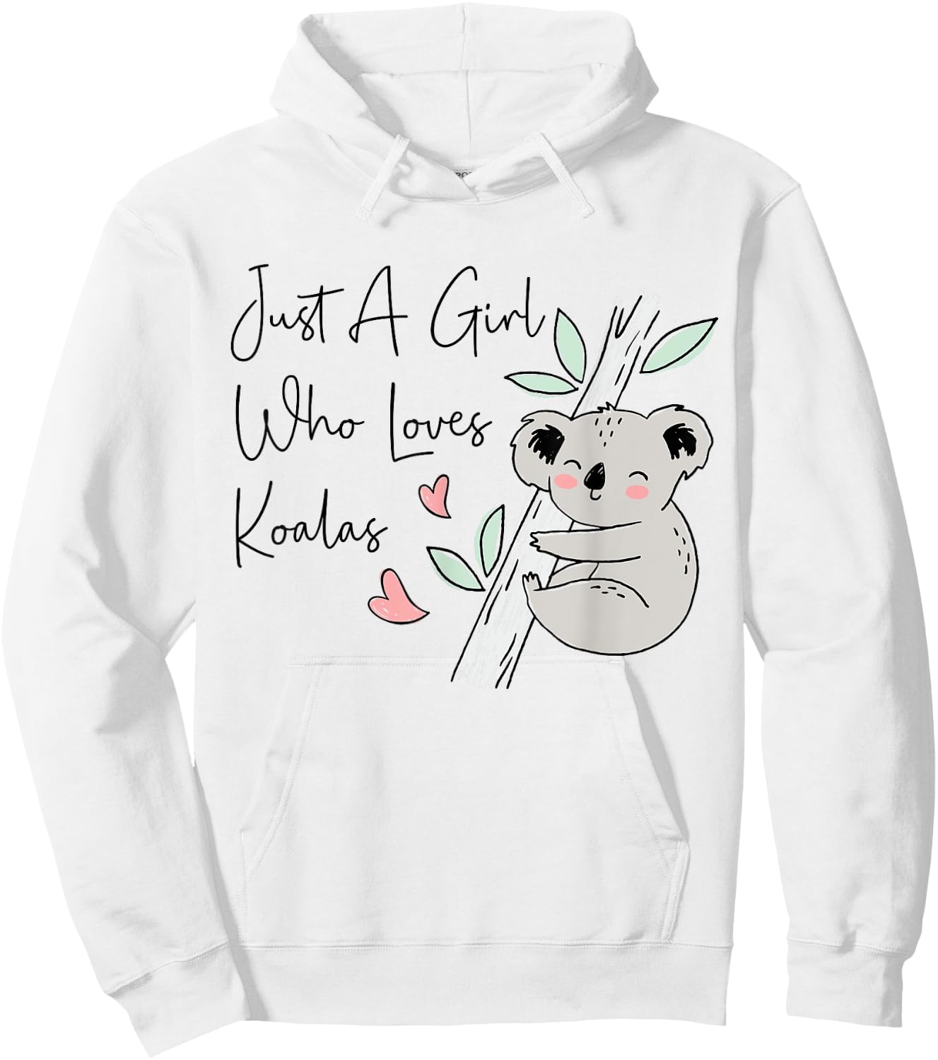 Just A Girl Who Loves Koala Cute Koala Bear Hoodie - Hoodie | White