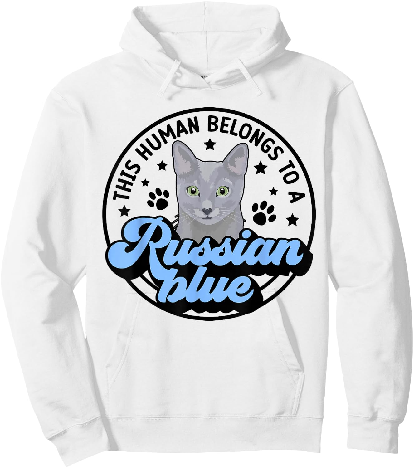 Human Belongs To Russian Blue Cat Owner Russian Blue Cat Mom Hoodie - Hoodie | White