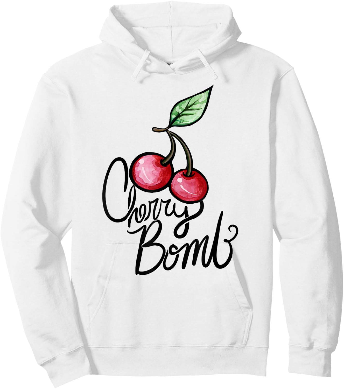 Cherry Bomb Cute Cherry Hoodie - Hoodie | White