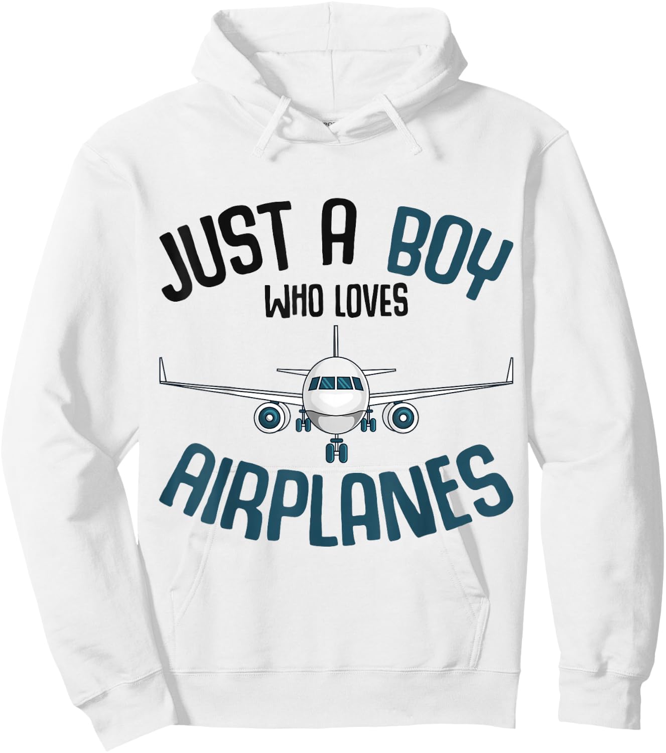 Just a Boy who loves Airplanes Plane Pilot Kids Toddler Hoodie - Hoodie | White