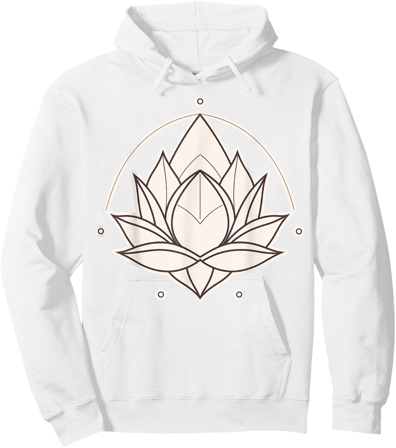 Spiritual Zen Lotus Flowers on simple Lotus Flower Hoodie - Hoodie | White