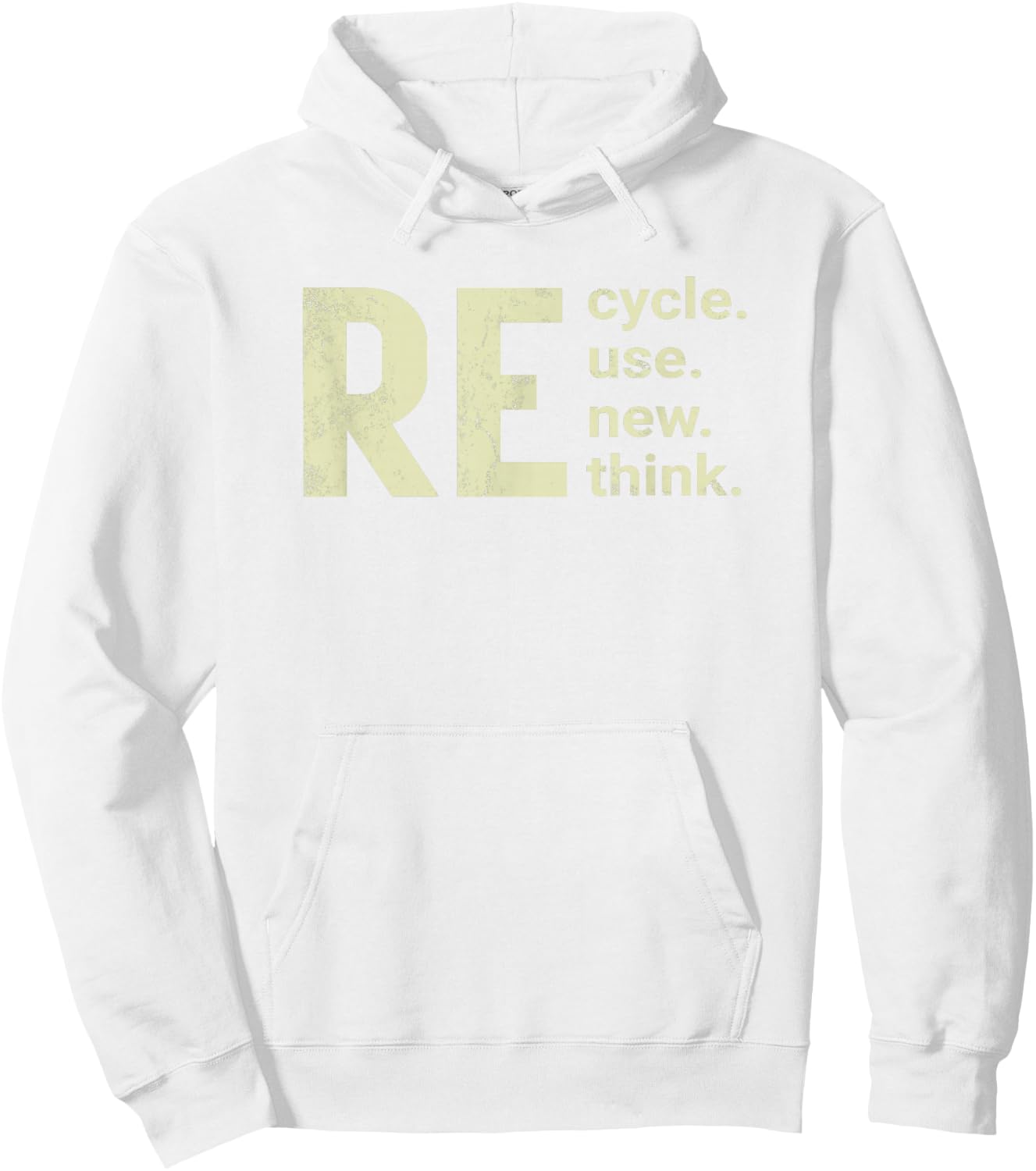 RE Cycle Use New Think Hoodie - Hoodie | White