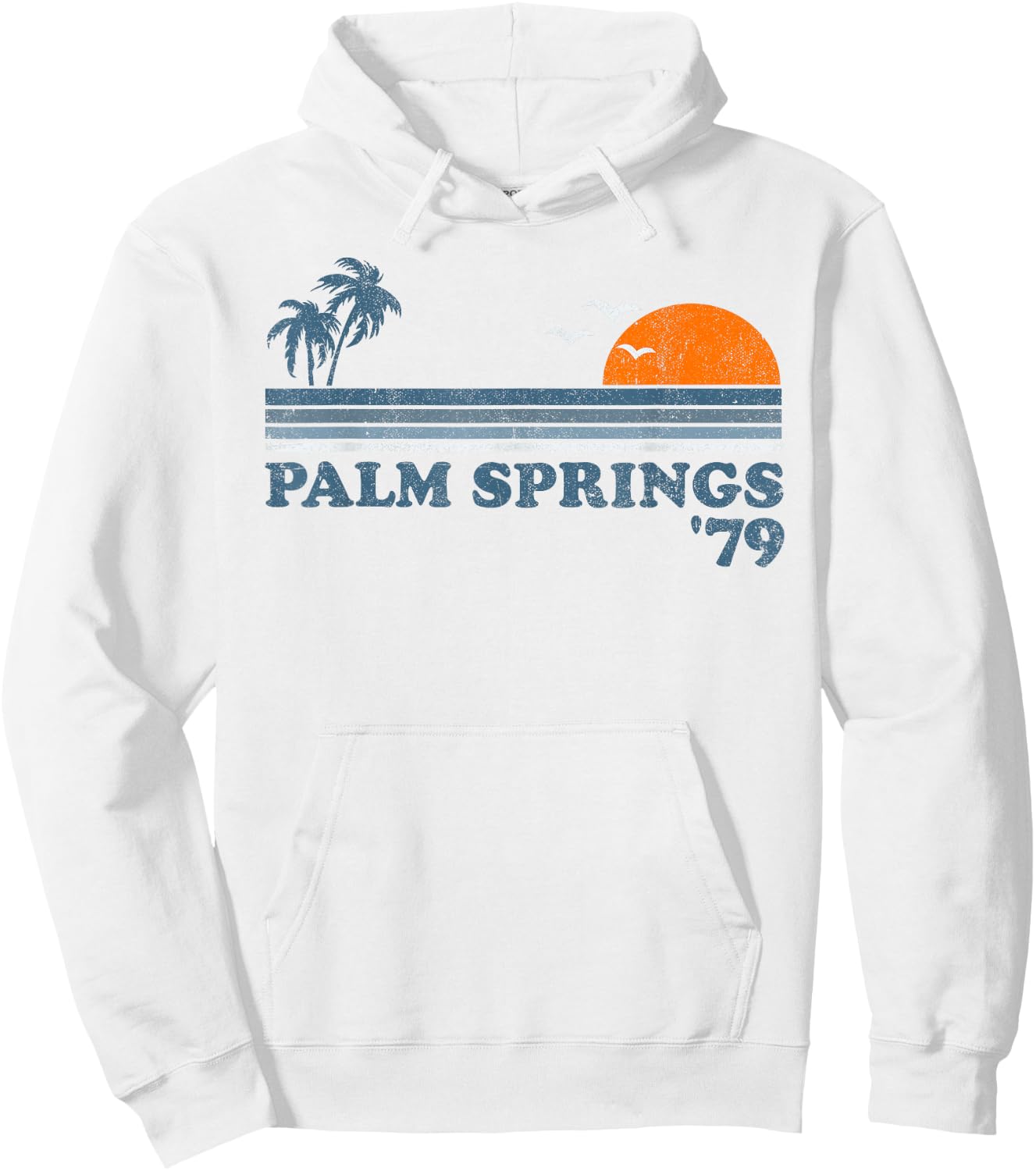 Vintage Palm Springs Beach California Retro Surfing 70s Gift Hoodie - Hoodie | White