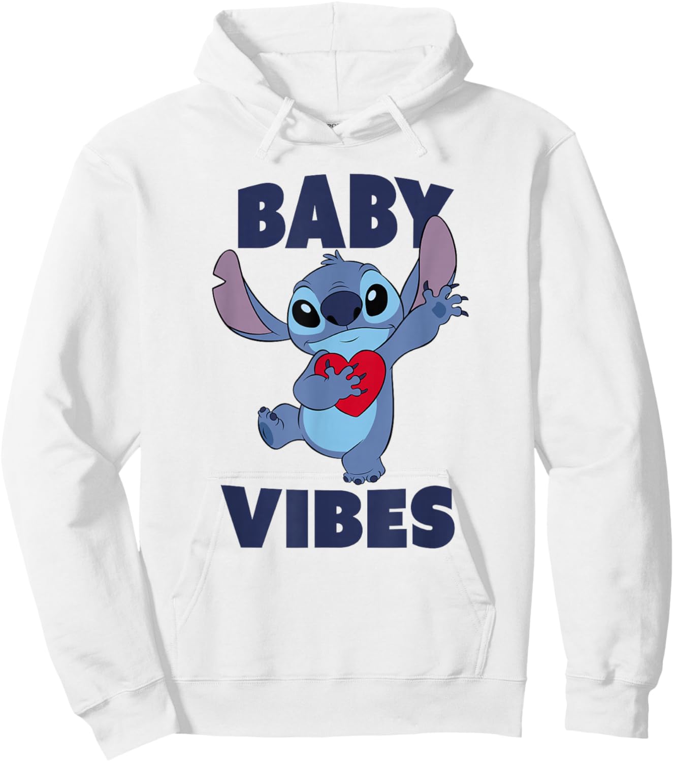 Disney Lilo & Stitch Baby Vibes Big Heart Lovely Portrait Hoodie - Hoodie | White