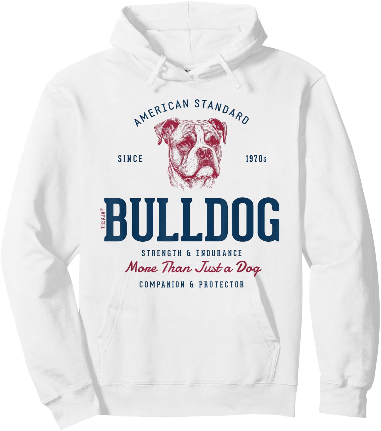 Retro Styled Vintage American Bulldog Women Kids Hoodie - Hoodie | White