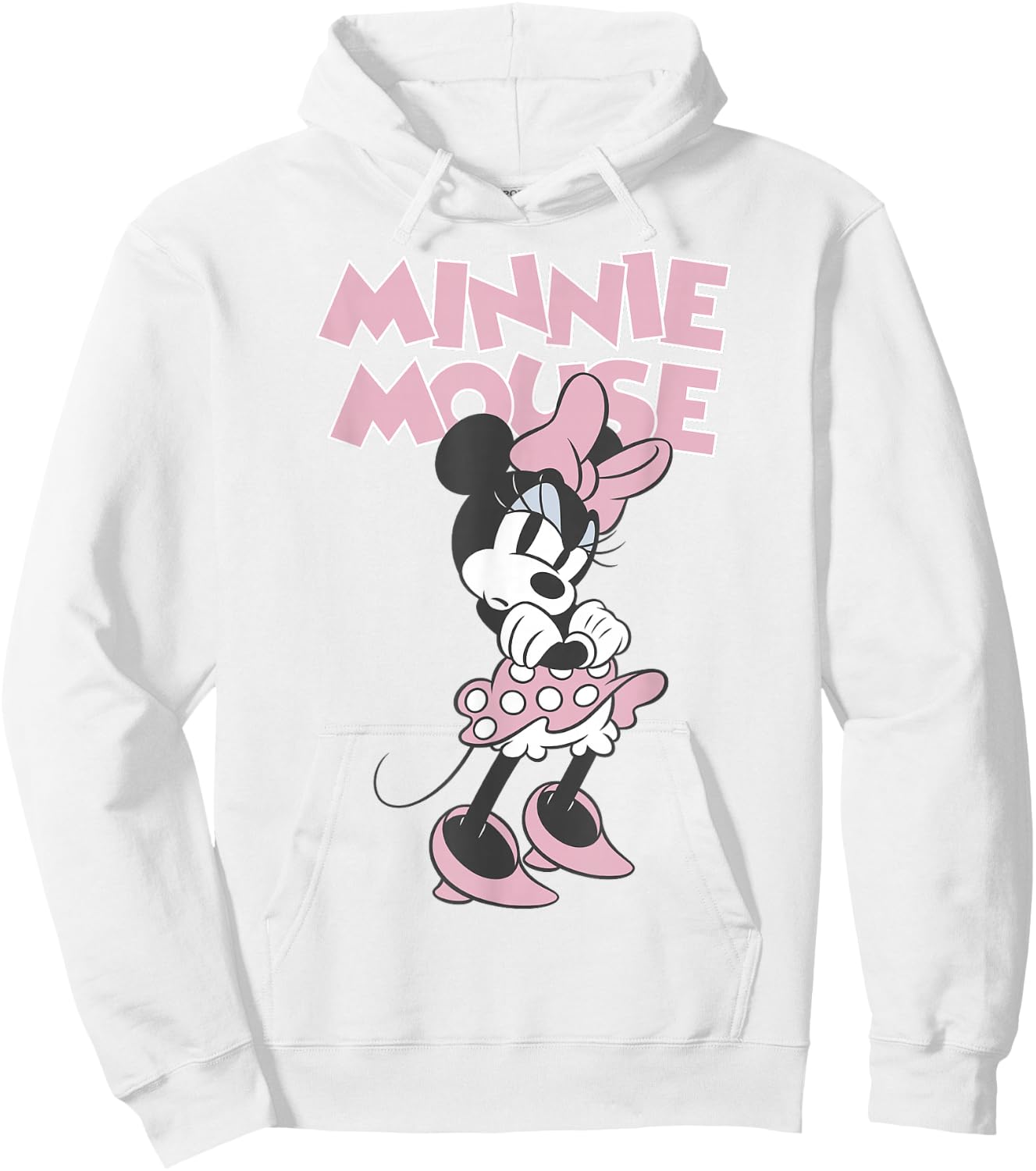 Disney Minnie Mouse Sassy Attitude Classic Vintage Logo Hoodie - Hoodie | White