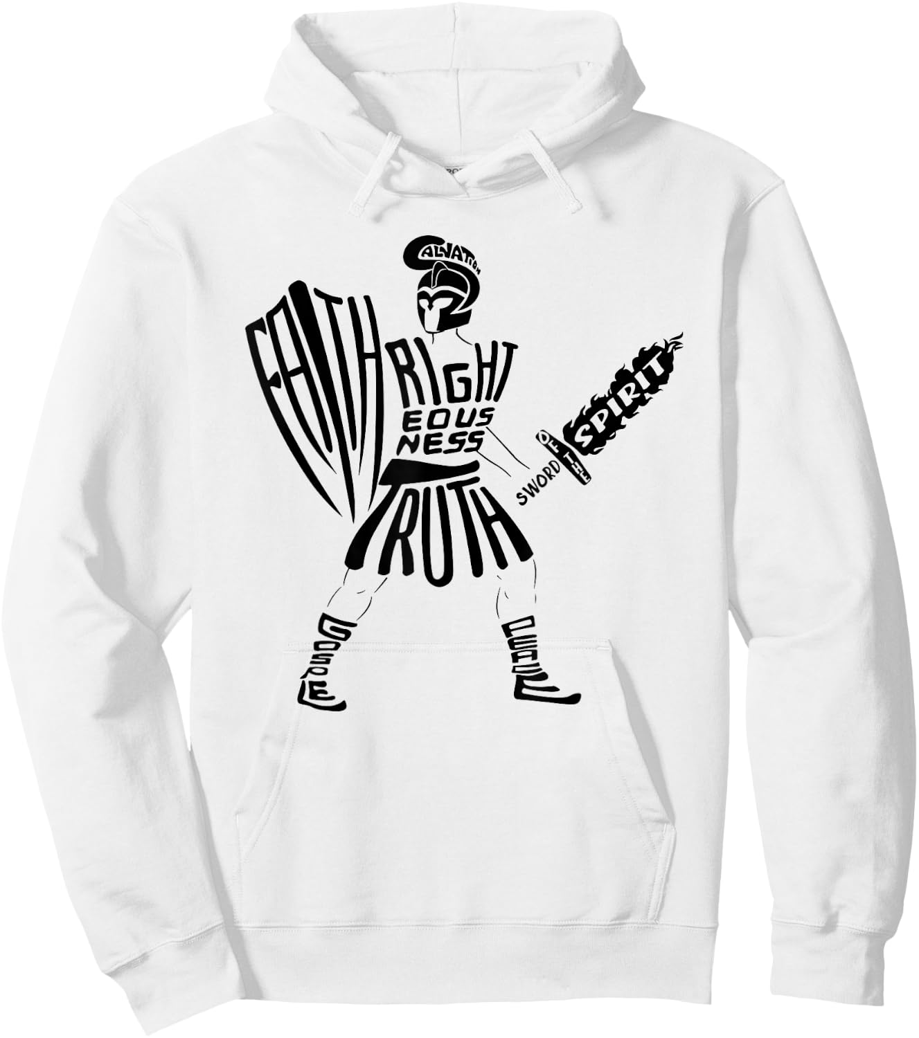 Armor Of God, Belt of Truth, Sword of the Spirit Hoodie - Hoodie | White