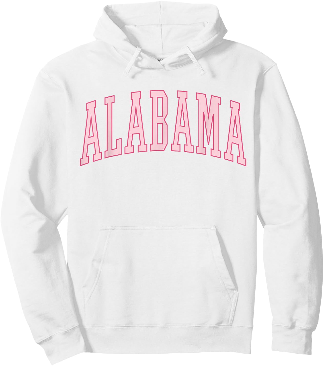 Alabama Cute Pink Preppy Hoodie - Hoodie | White