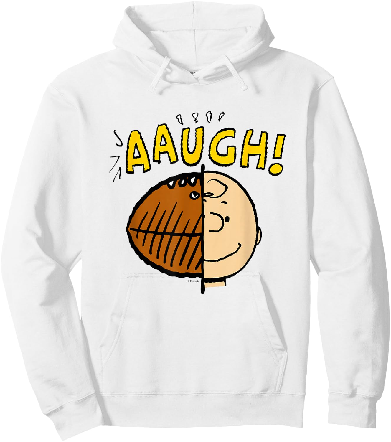 Peanuts - Charlie Brown Half Football Head Hoodie - Hoodie | White