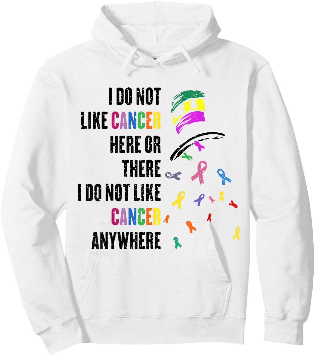 I Do Not Like Cancer Here or There I Do Not Like Cancer Hoodie - Hoodie | White