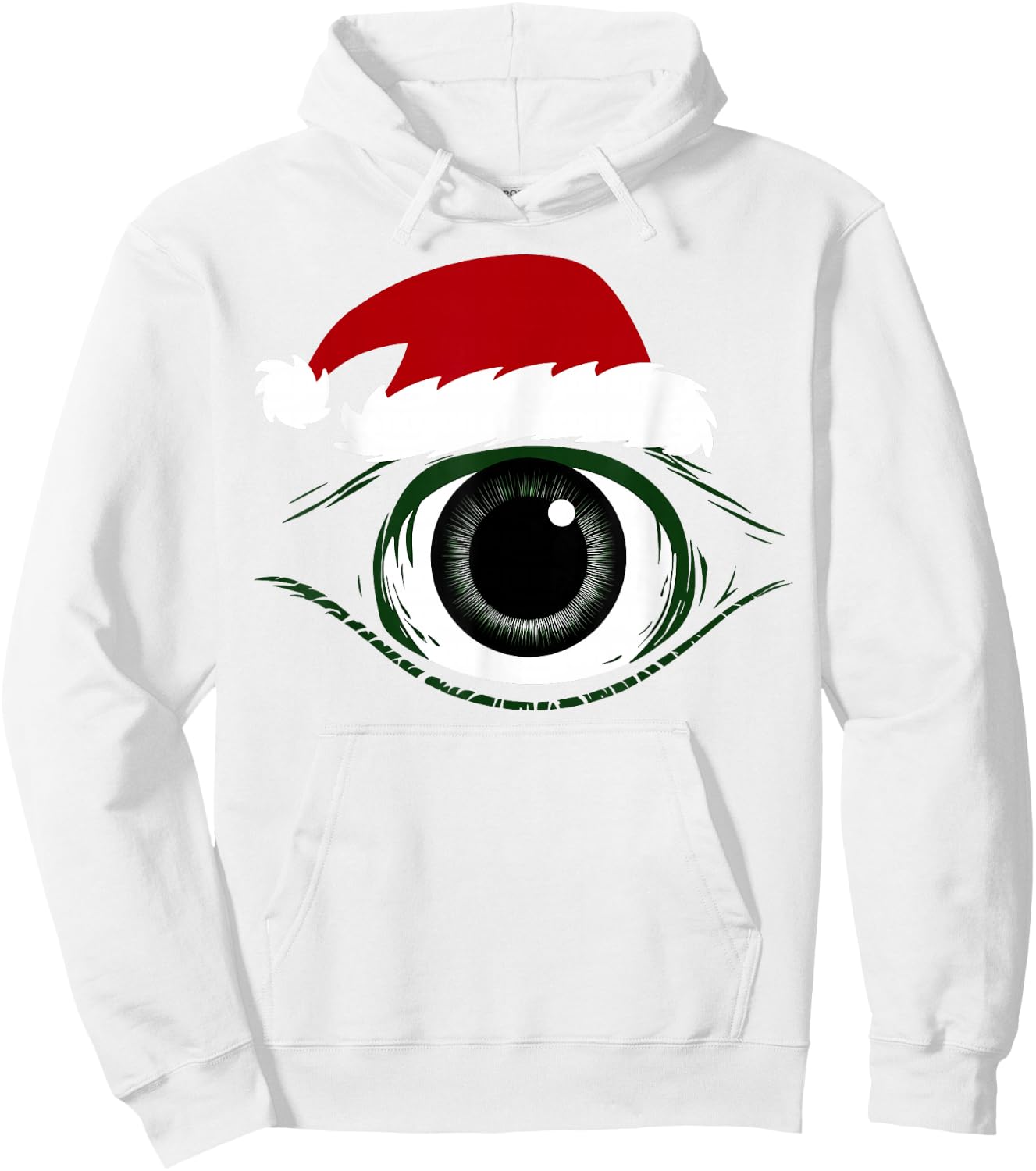Funny Christmas Eyeball Hoodie - Hoodie | White