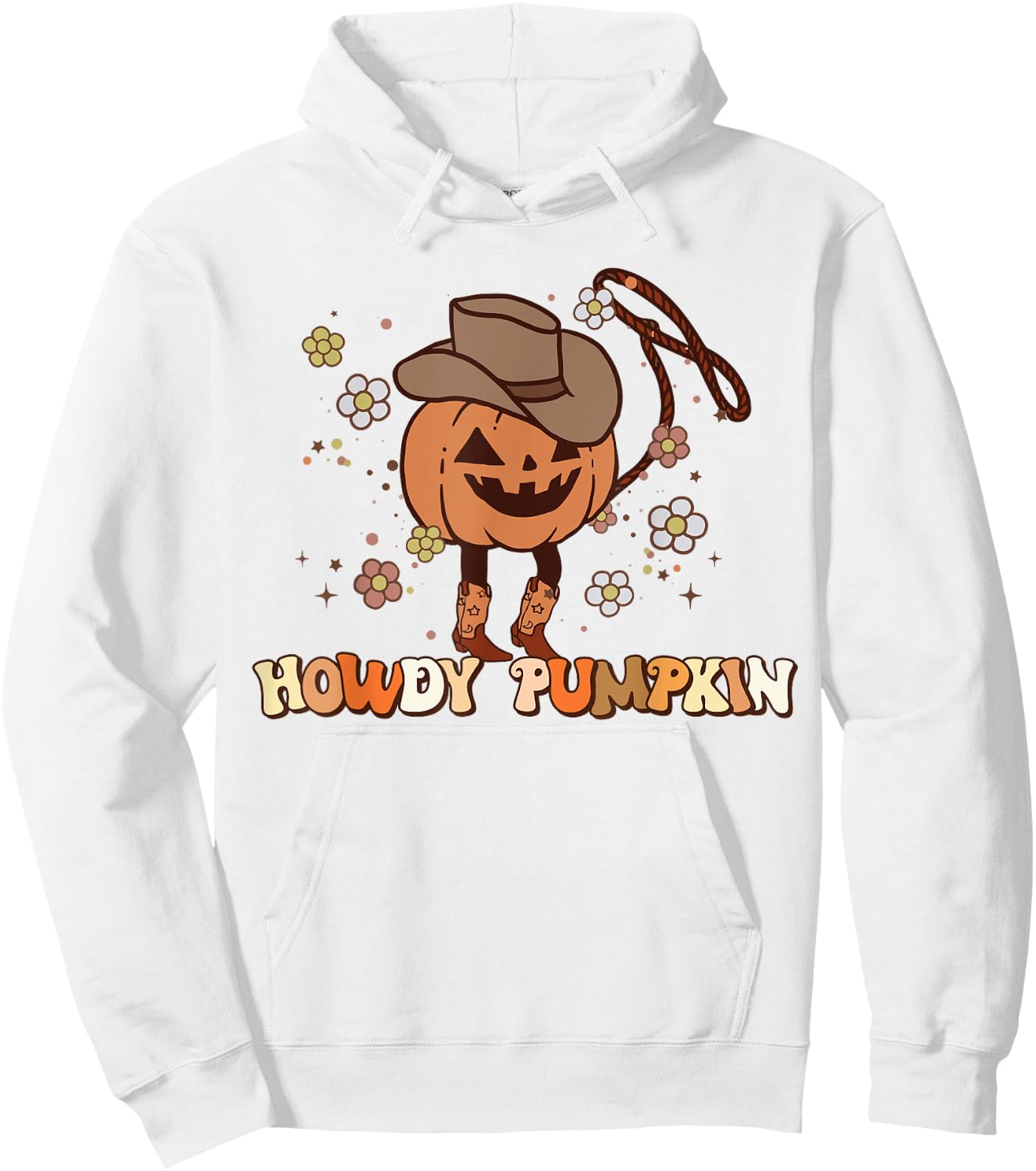Howdy Pumpkin Rodeo Western Fall Southern Halloween Hoodie - Hoodie | White
