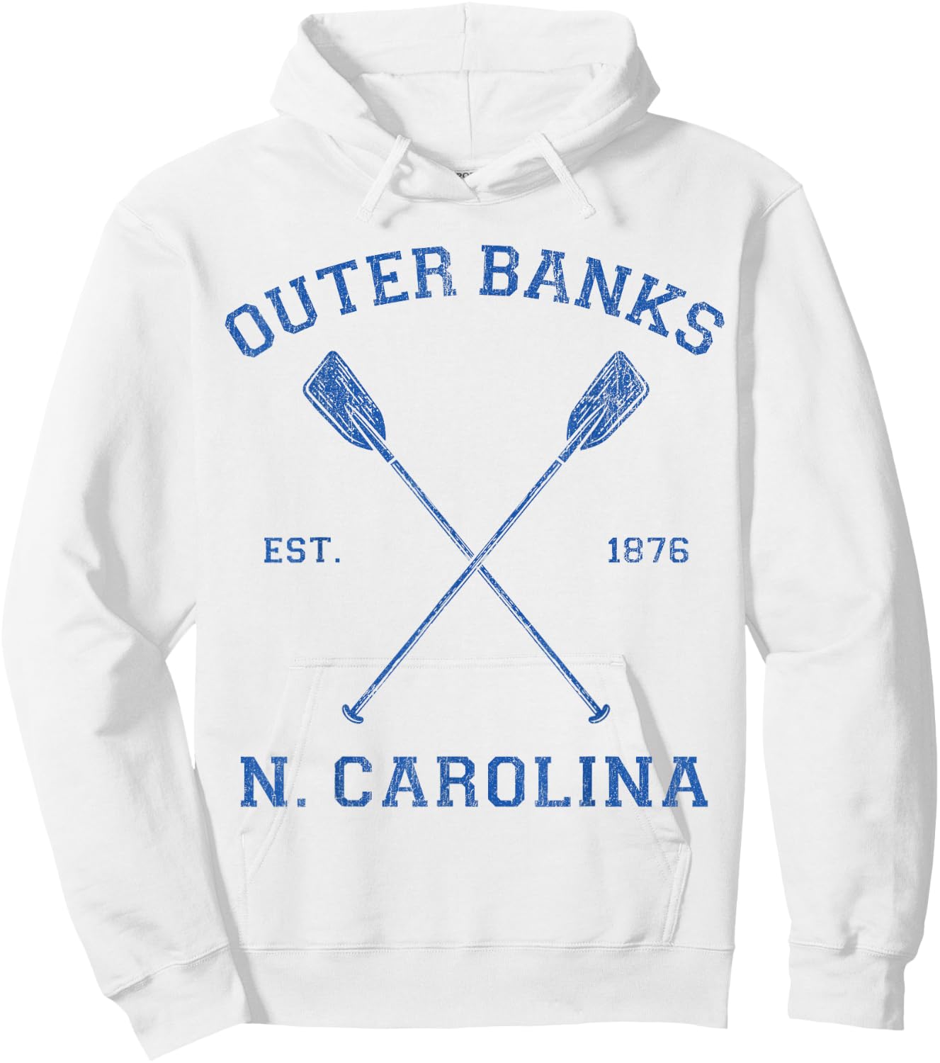 Vintage Outer Banks North Carolina Vacation Hoodie - Hoodie | White
