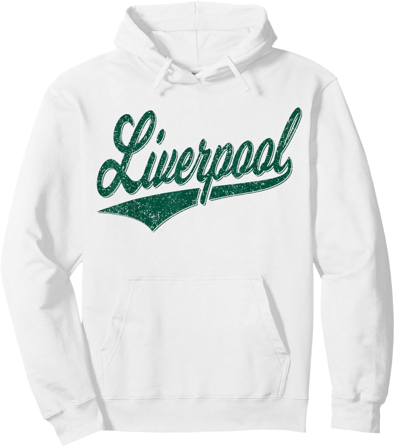 Liverpool England Varsity Script Classic Sport Jersey Style Hoodie - Hoodie | White