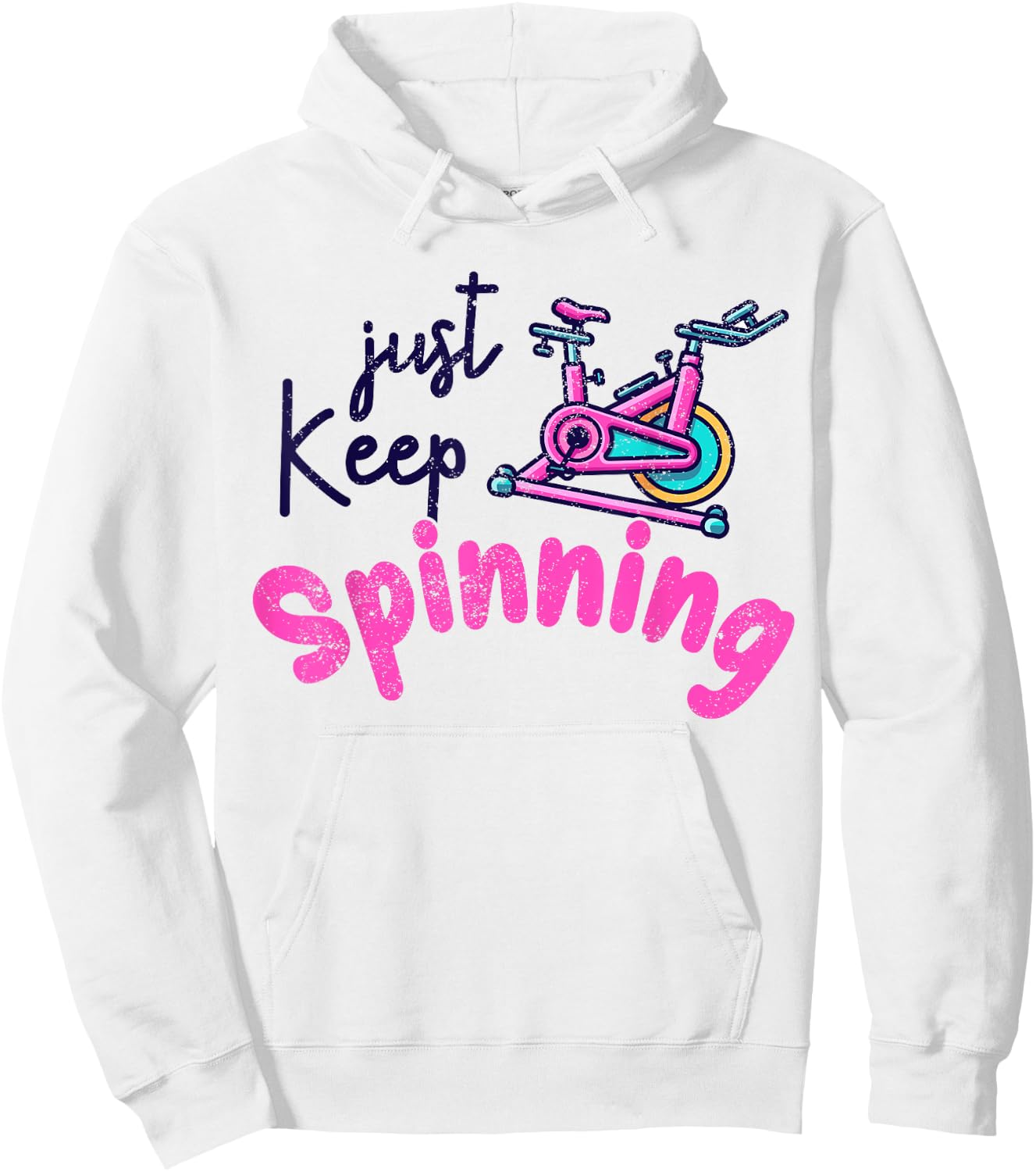 Spinning Class Indoor Rhythmic Cycling Spin Bike Workout Hoodie - Hoodie | White
