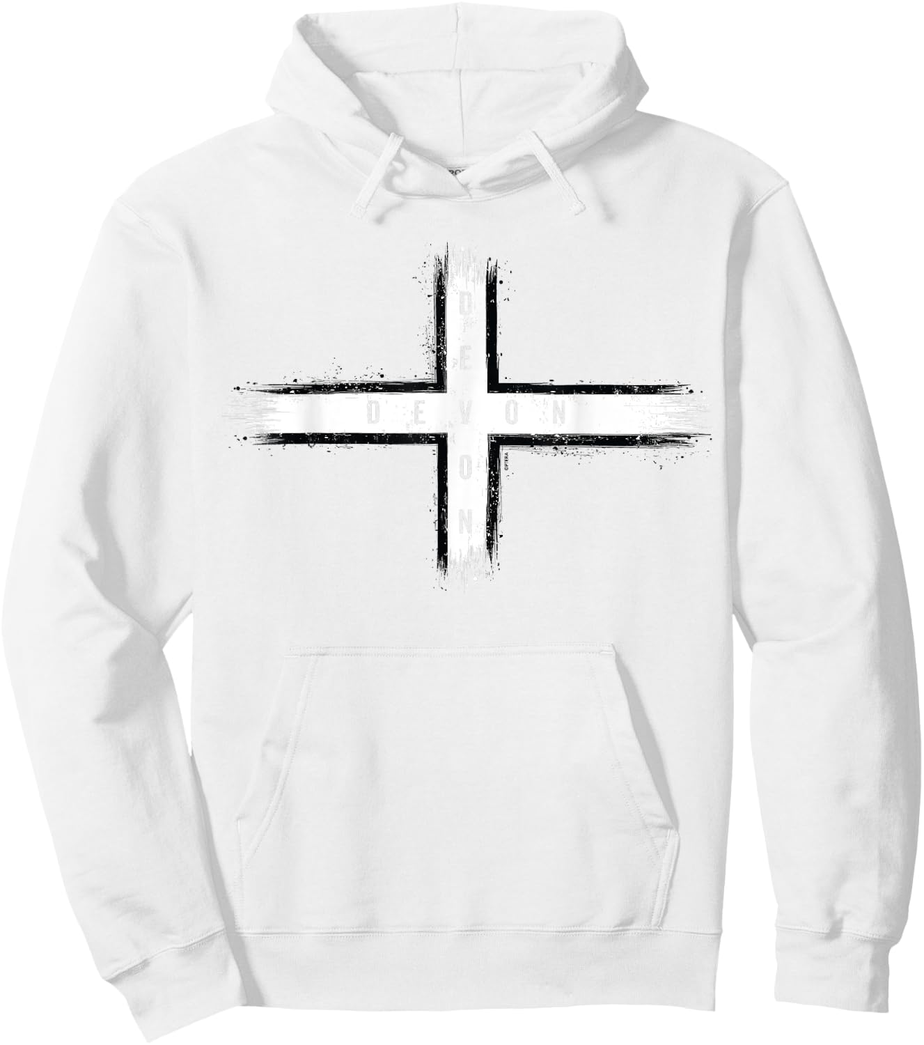 Vintage Devon Flag for Proud Devonian from Devon England Hoodie - Hoodie | White