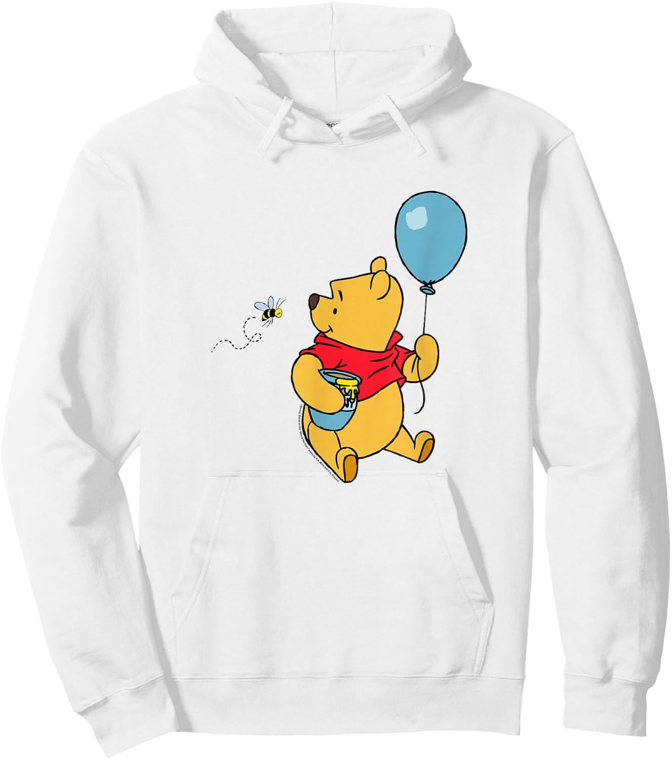 Disney Winnie The Pooh with Balloon & Honey Smiling at Bee Hoodie - Hoodie | White