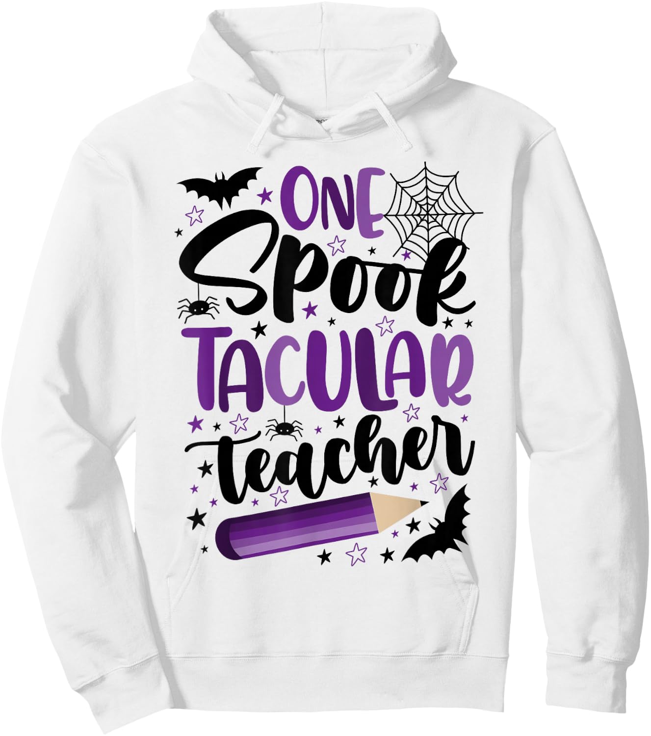 One Spooktacular Teacher Funny Halloween Teacher Classroom Hoodie - Hoodie | White