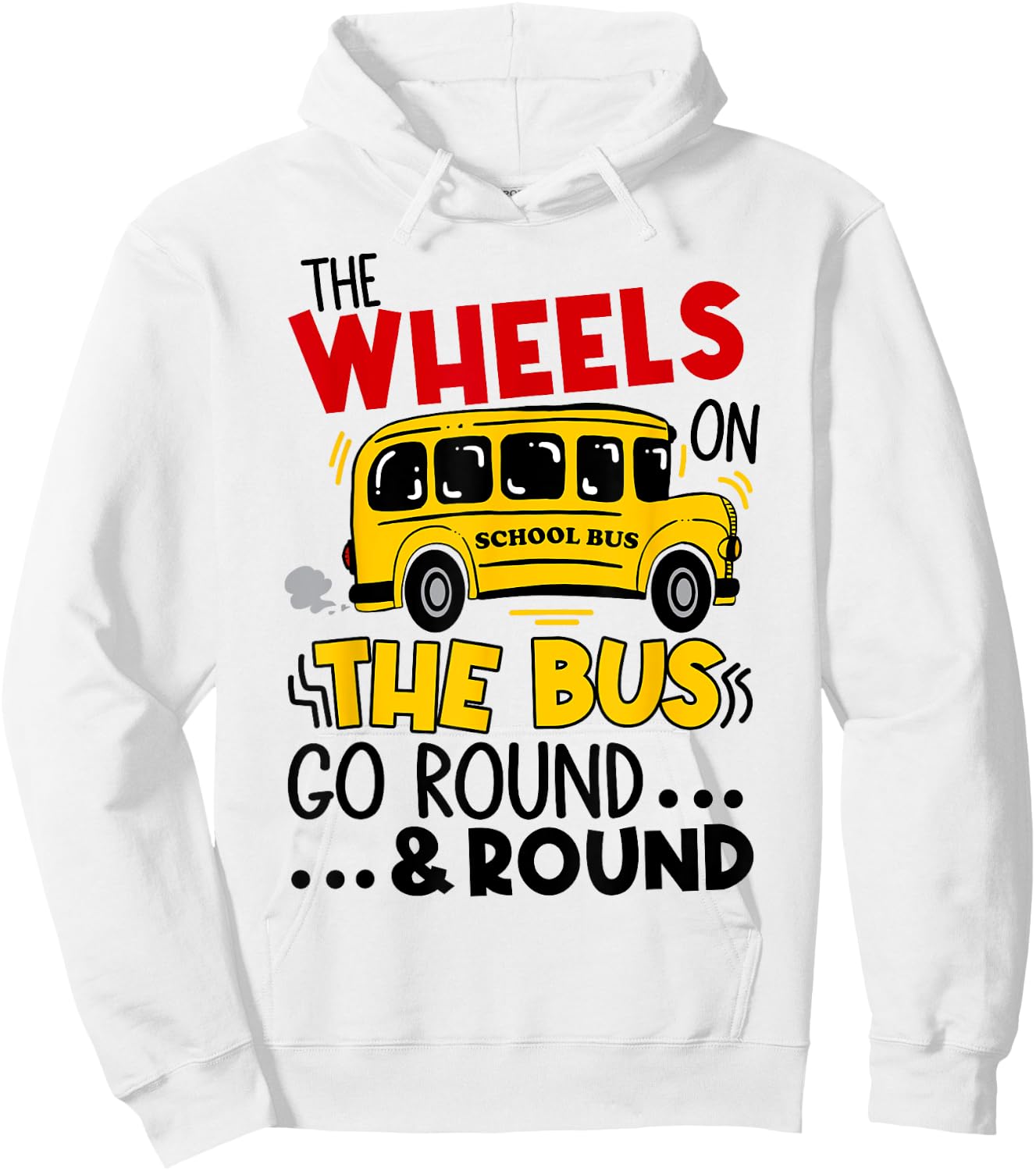 Back To School Funny The WHEELS On The BUS Toddler Kids Boys Hoodie - Hoodie | White