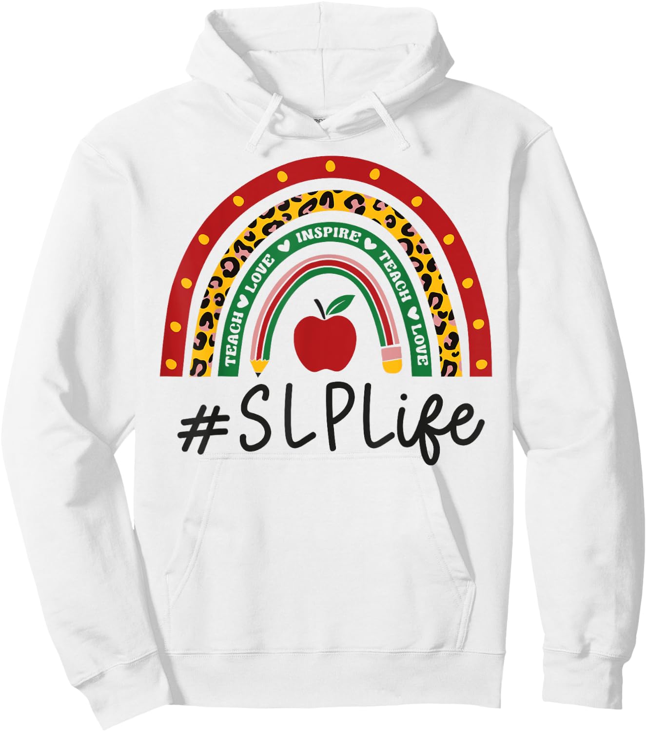 SLP Rainbow Appreciation Day Hello Back To School Hoodie - Hoodie | White