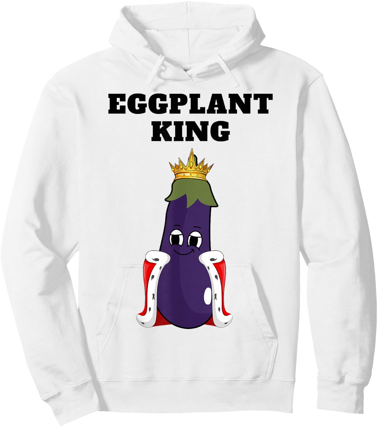 Eggplant King | Boys Eggplant Lover Design | Eggplant Hoodie - Hoodie | White