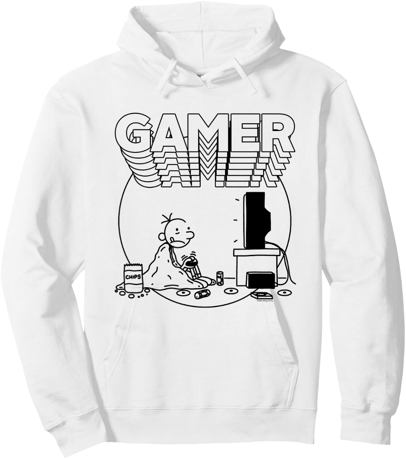 Diary of a Wimpy Kid Gamer Circle Frame Hoodie - Hoodie | White