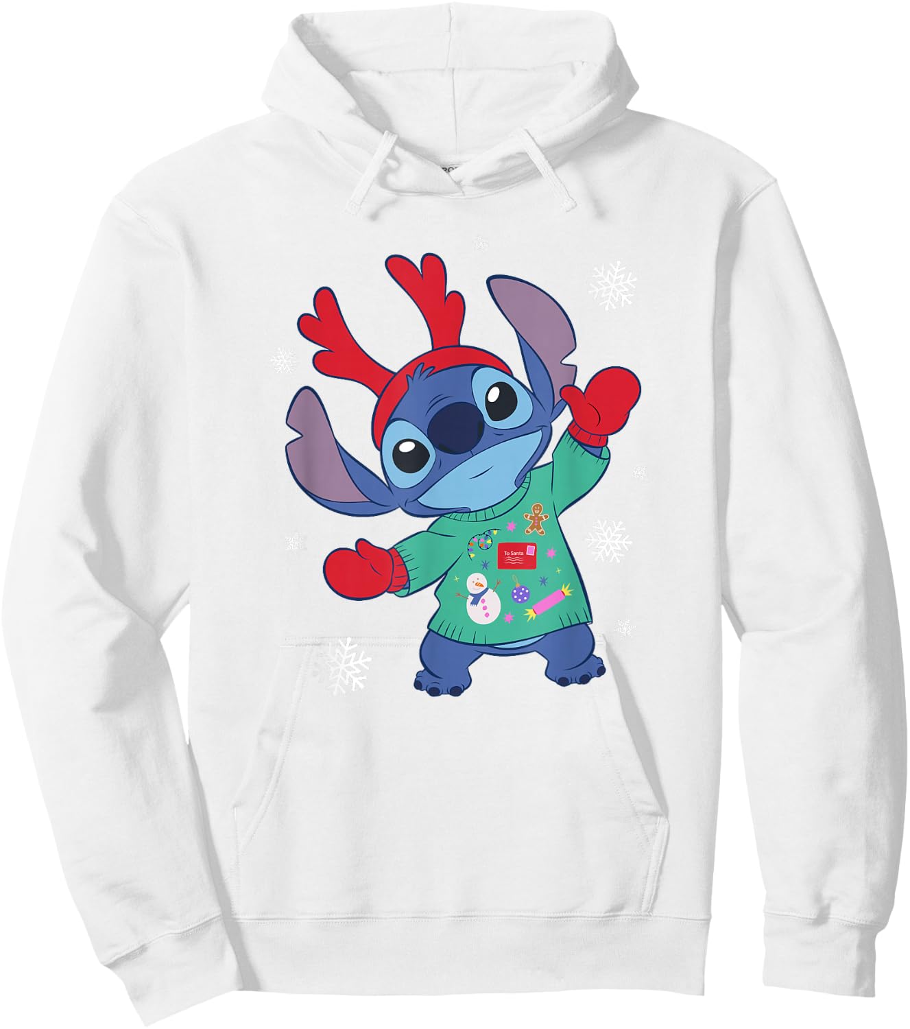 Disney Lilo & Stitch Christmas Outfit Celebration Hoodie - Hoodie | White