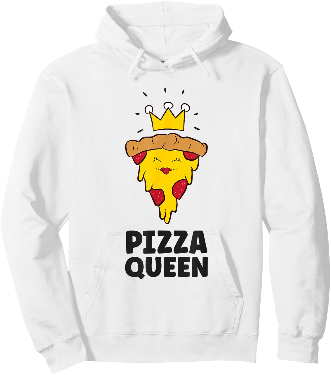 Pizza Queen Funny Pizza Hoodie - Hoodie | White