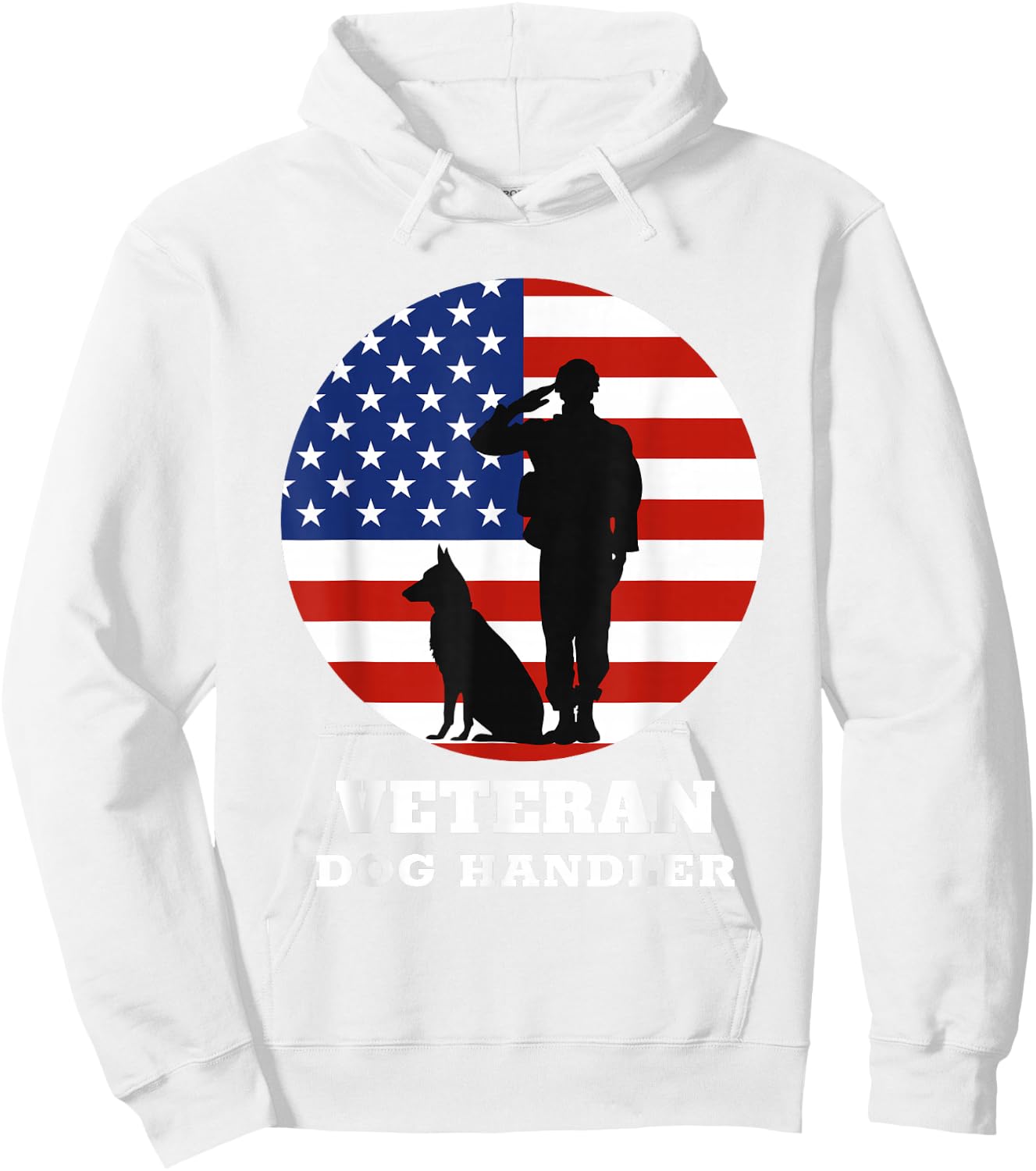 USA Veteran Dog Handler K9 Hoodie - Hoodie | White