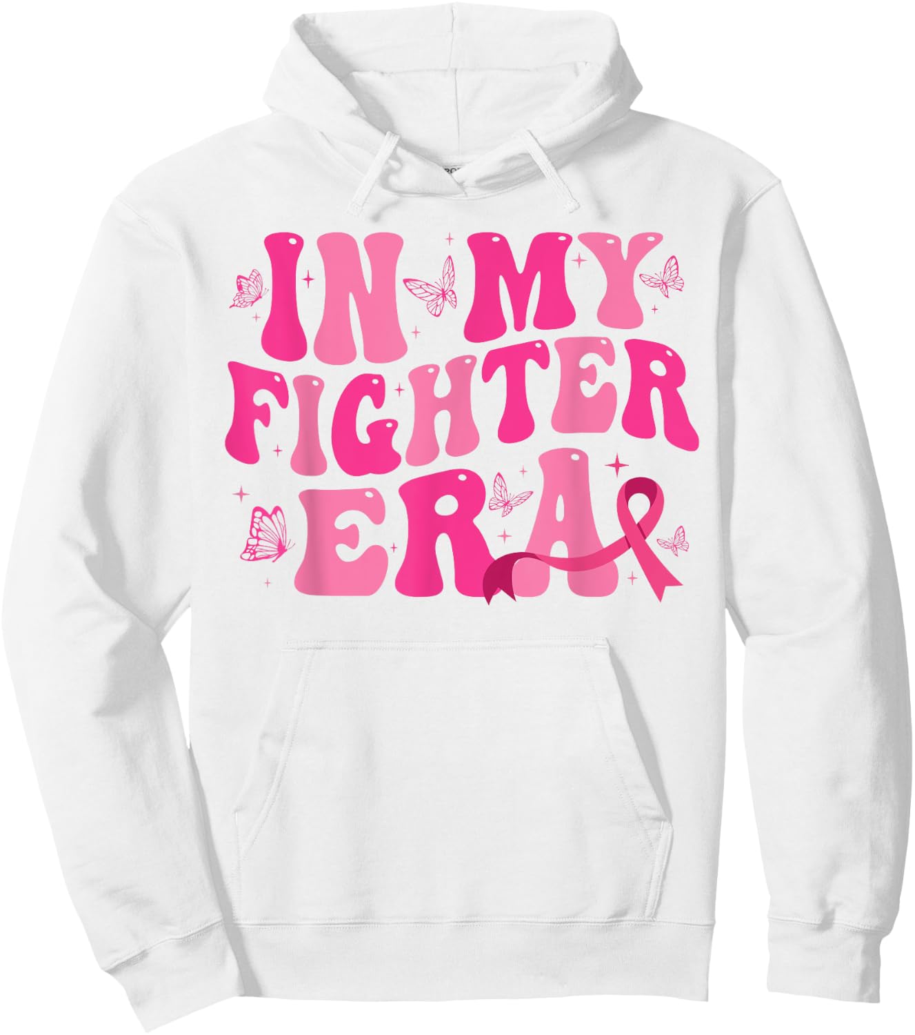 In My Fighter Era Lady Era,Breast Cancer Women Warrior pink Hoodie - Hoodie | White