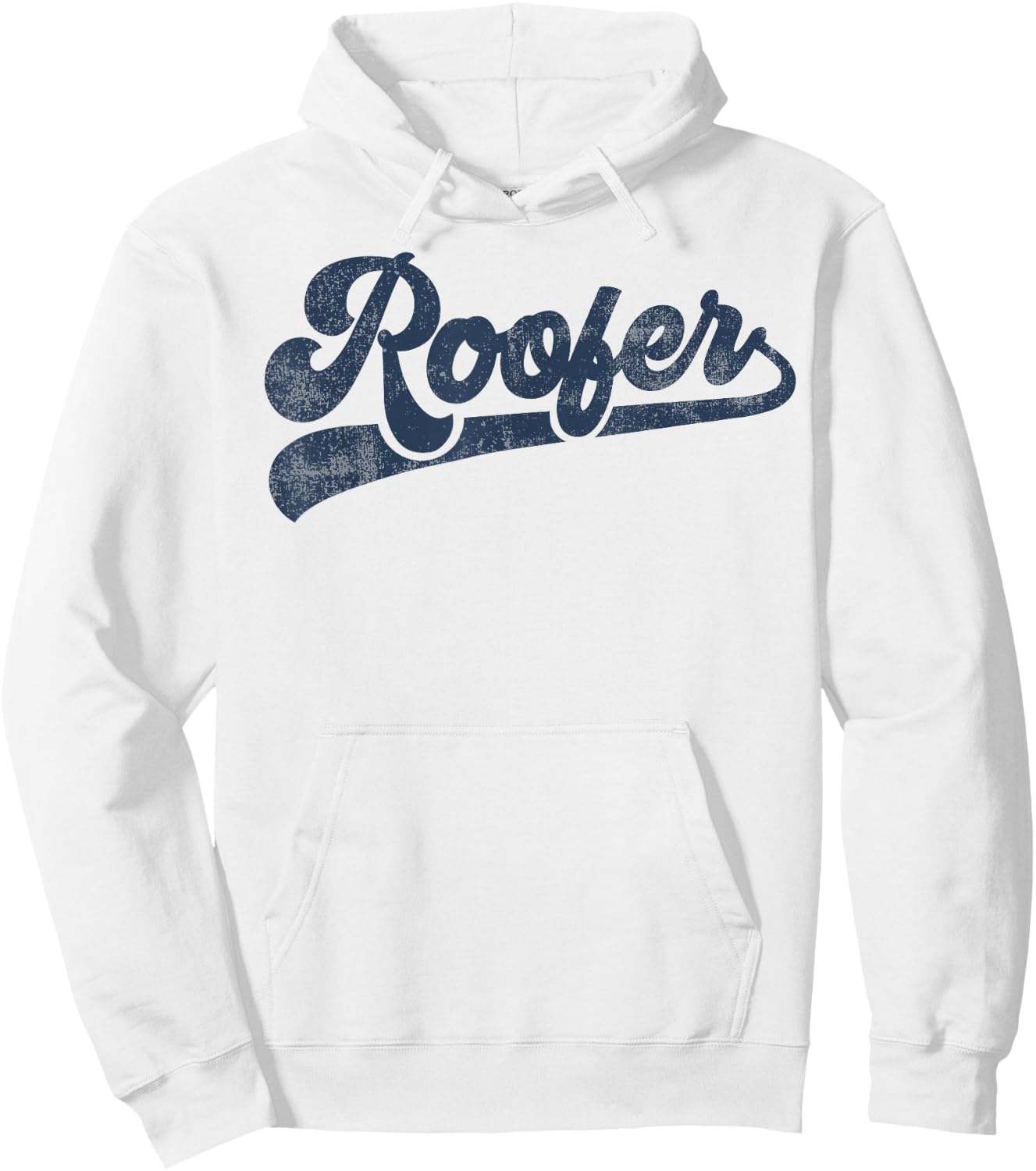 Roofer Cute Vintage Graphic Hoodie - Hoodie | White