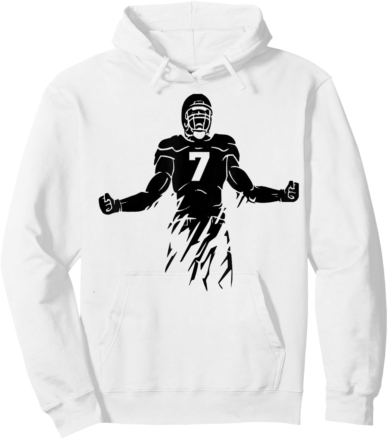 Football Number 7, My Favorite Football Players Number Hoodie - Hoodie | White