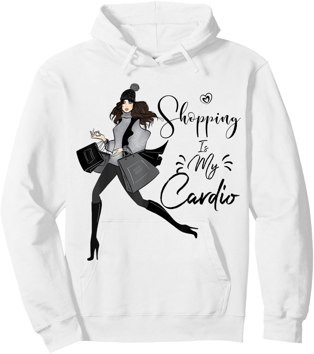 Shopping is my Cardio I Fitness Gym Hoodie - Hoodie | White
