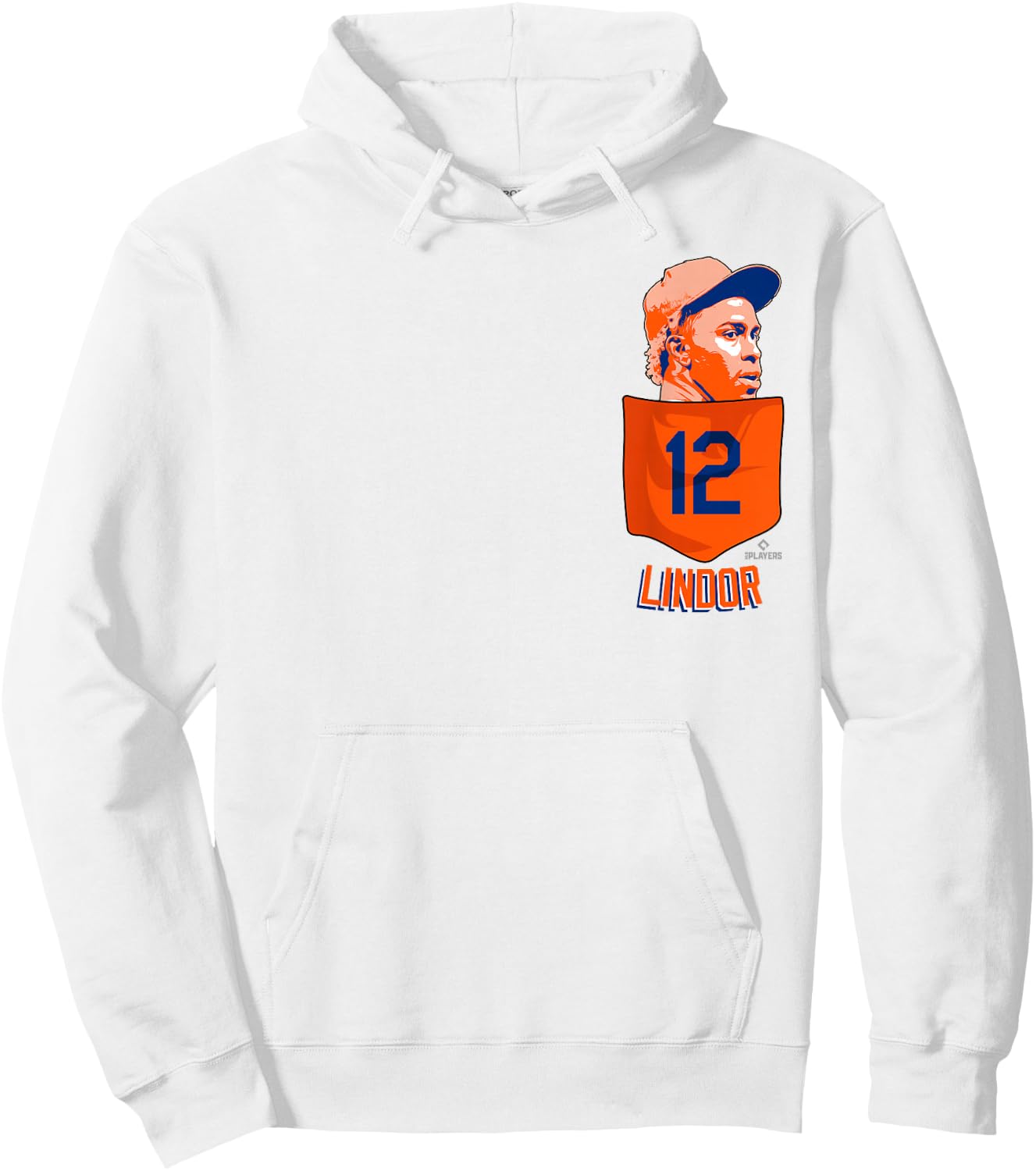 Francisco Lindor New York Baseball Pocket MLBPA Hoodie - Hoodie | White