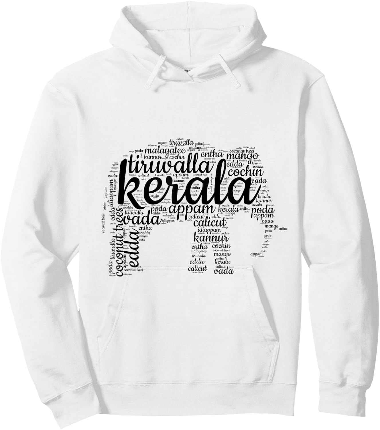 Kerala Elephant Hoodie - Hoodie | White
