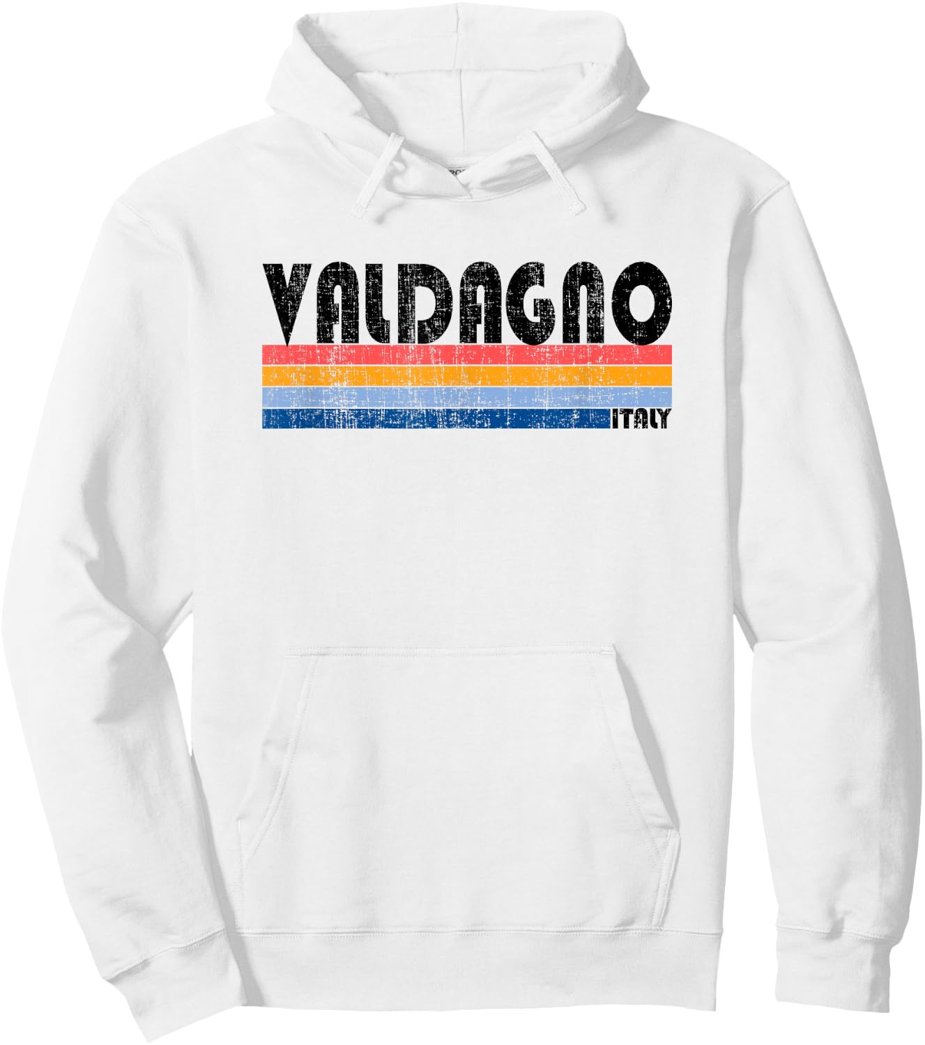 Valdagno, Italy Retro 70s 80s Style Hoodie - Hoodie | White