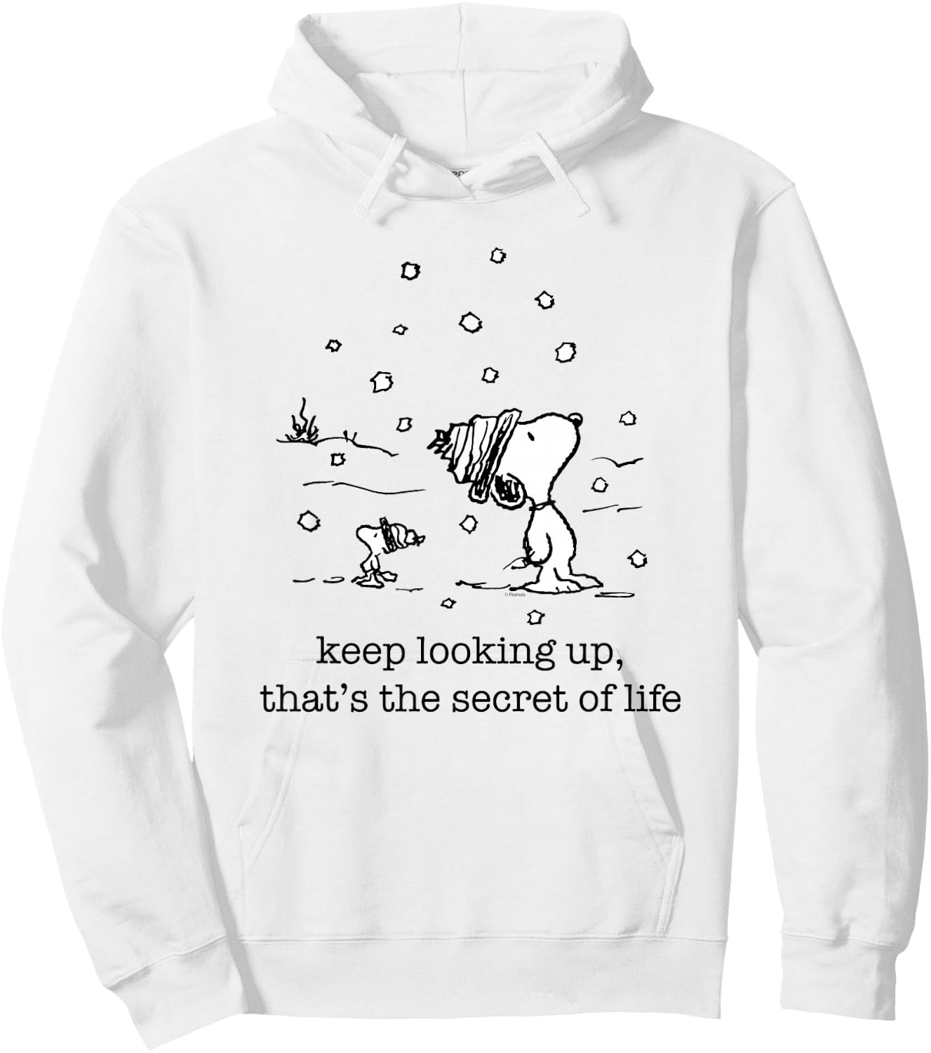 Peanuts - Snoopy and Woodstock Christmas Snowfall Hoodie - Hoodie | White