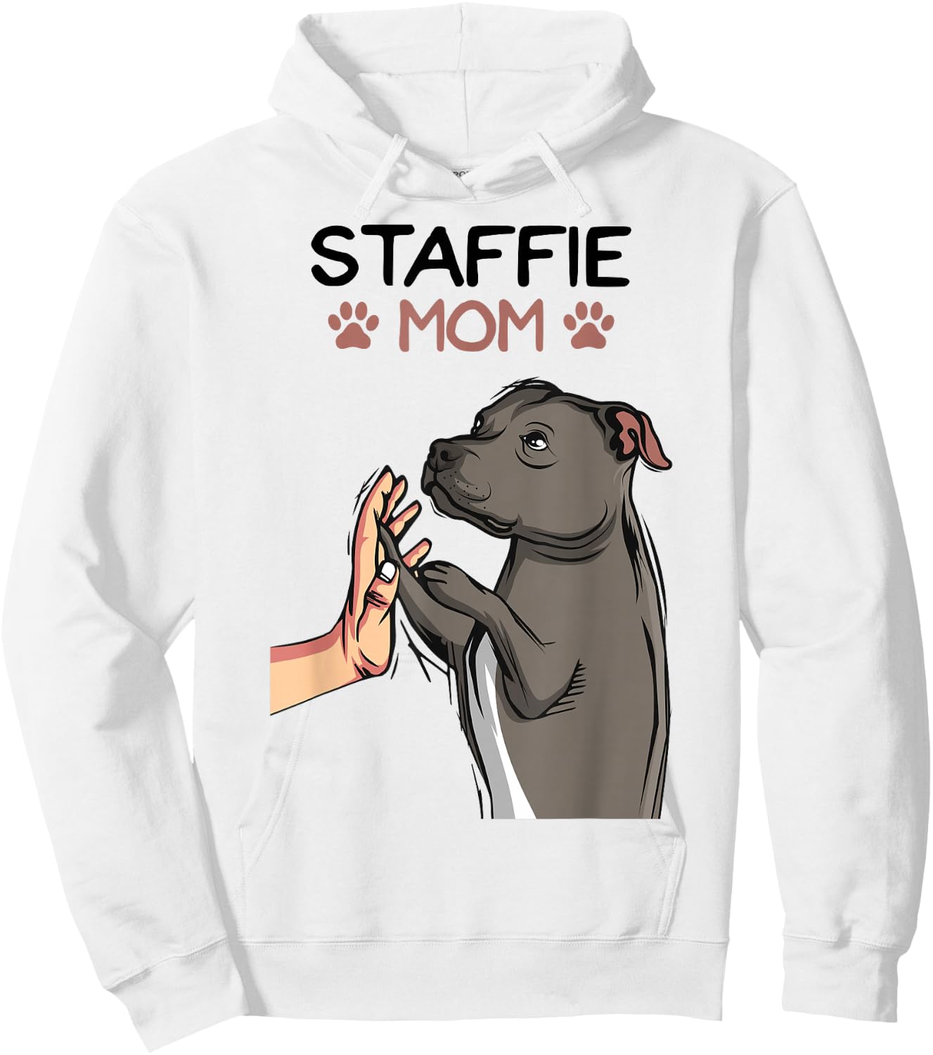 Staffordshire Bull Terrier Dog Mom Staffie Hoodie - Hoodie | White