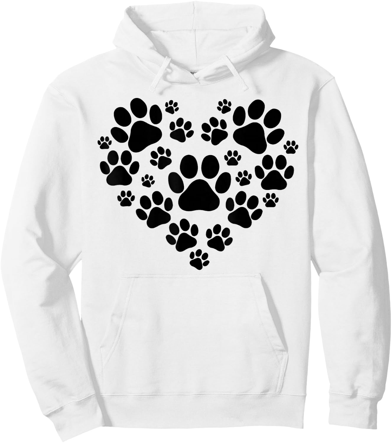 Love Dogs Cute Dog Foot Design Hoodie - Hoodie | White