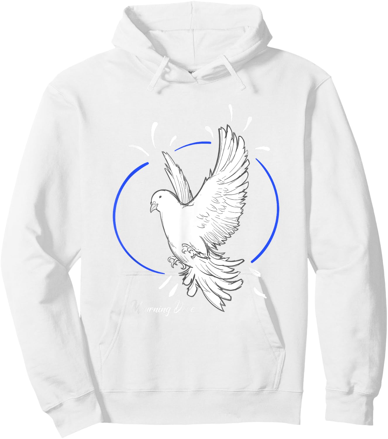 Beautiful Flying Peaceful White Mourning Dove Bird Hoodie - Hoodie | White